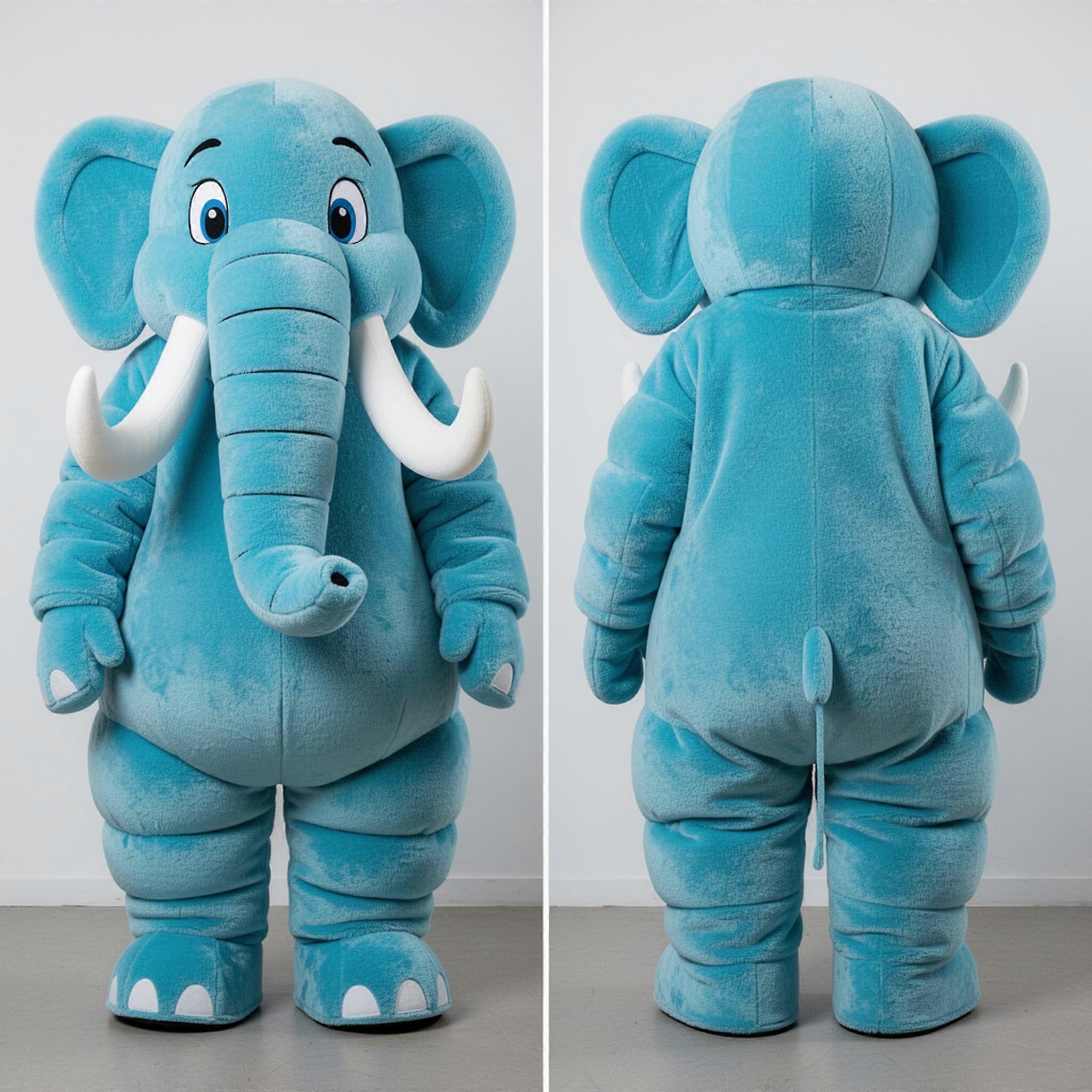 MASTICOT Cyan Broad Shouldered Mammoth Mascot