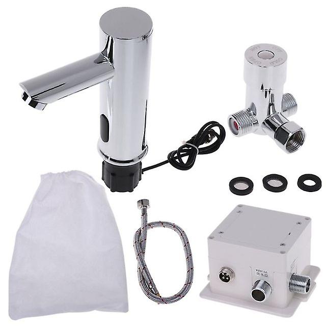 Bathroom Automatic Infrared Sensor Sink Faucet Touchless Basin Water Tap Deck Mounted