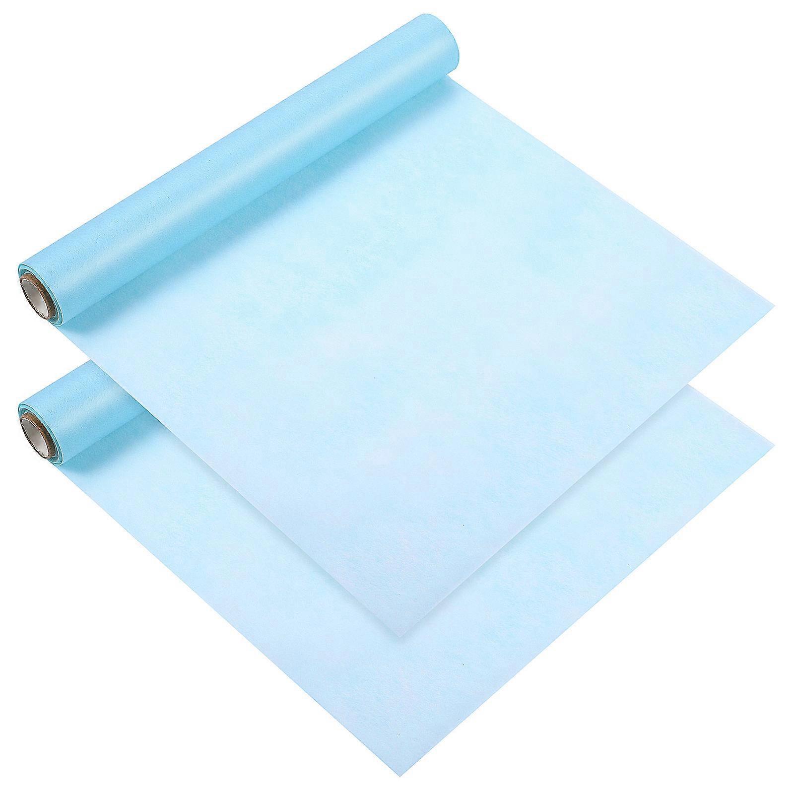 Tovaglia/runner da tavola usa e getta per decorazione, 2 rotoli, tessuto non tessuto azzurro cielo