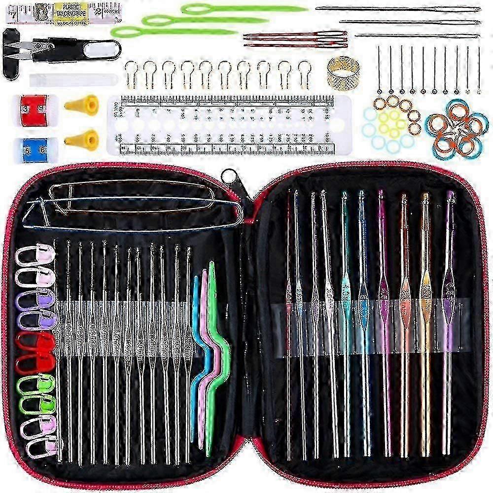 22-Size Aluminum Crochet Hook Kit
