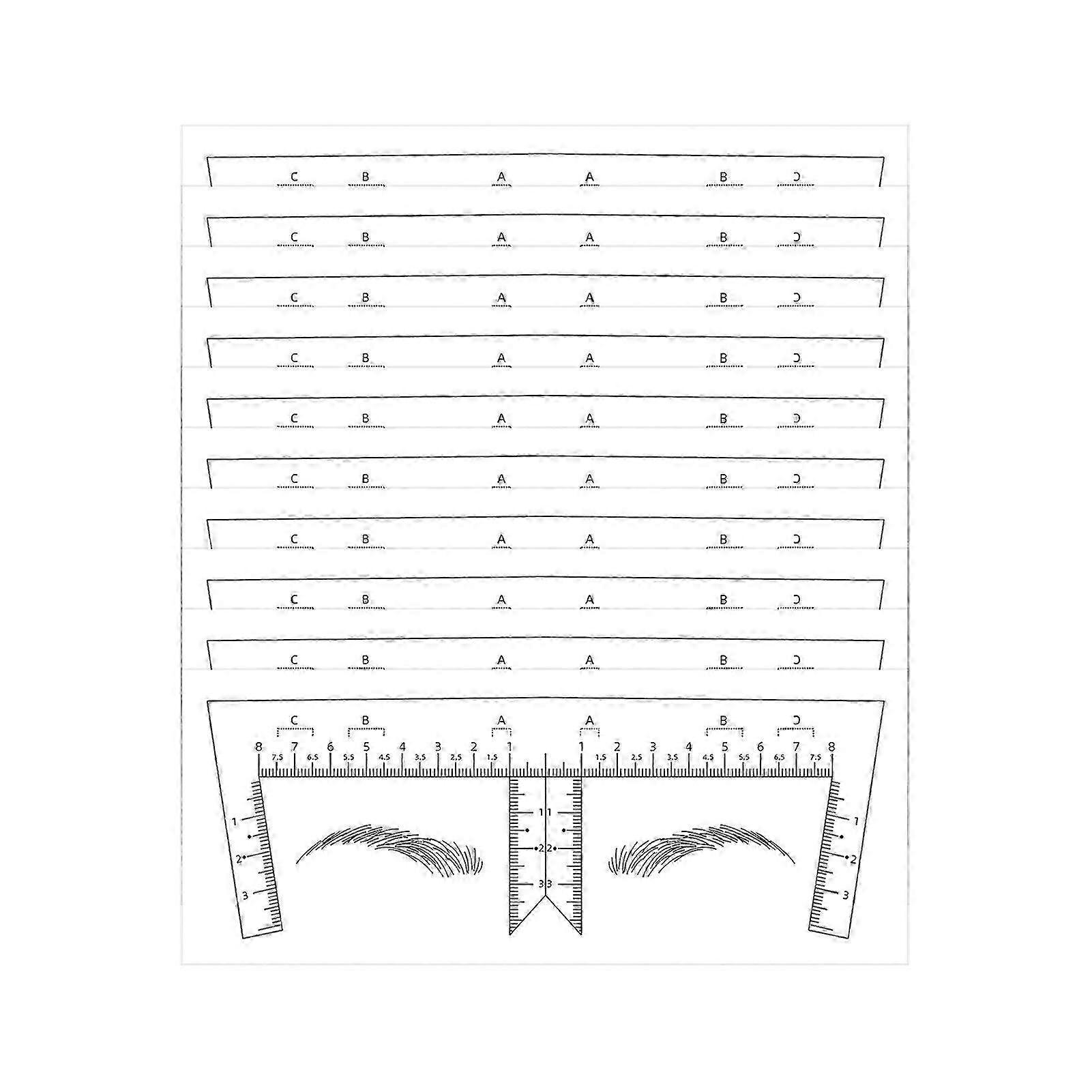 Transparent Adhesive Eyebrow Ruler Stencils