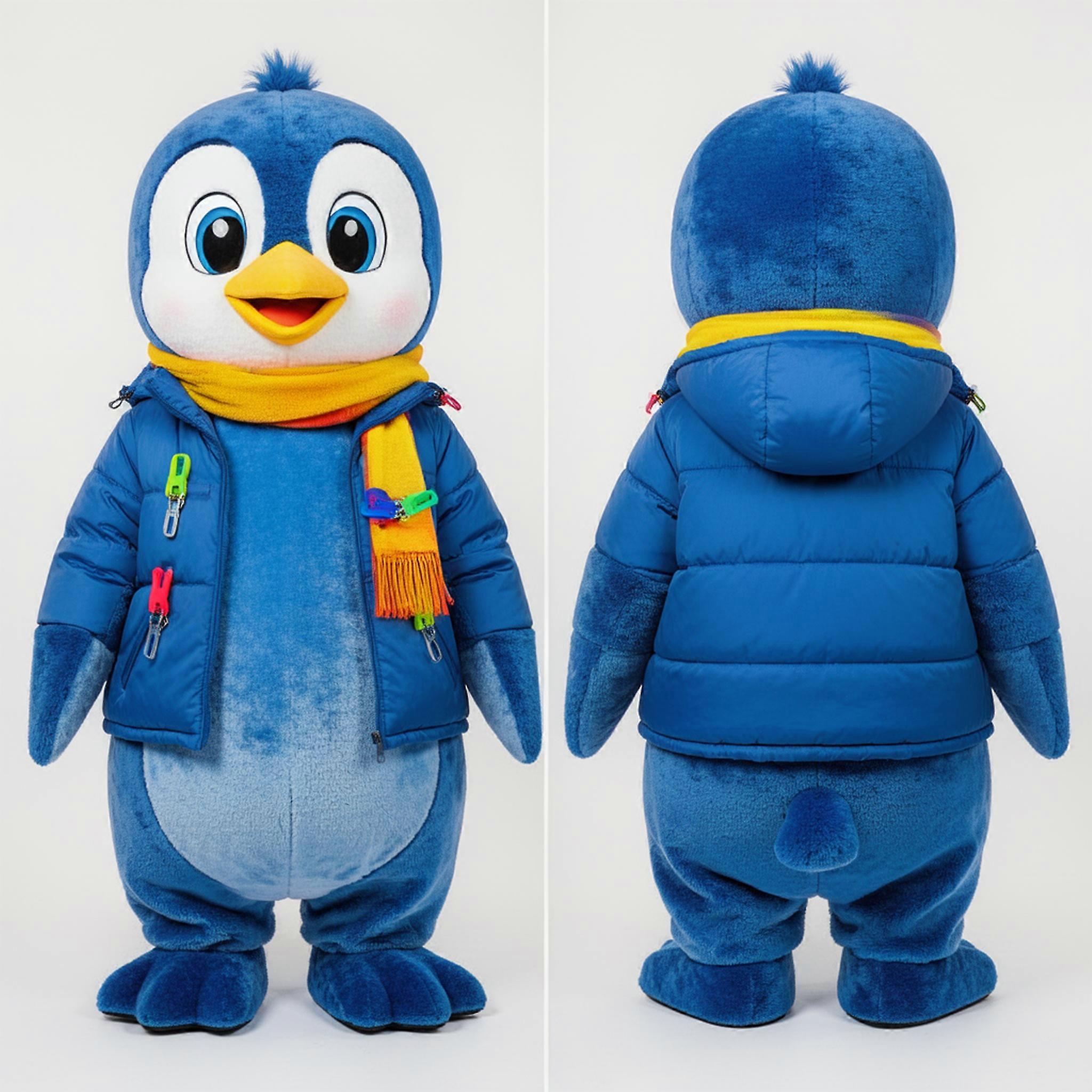 MASTICOT Cobalt Blue Padded Penguin Mascot