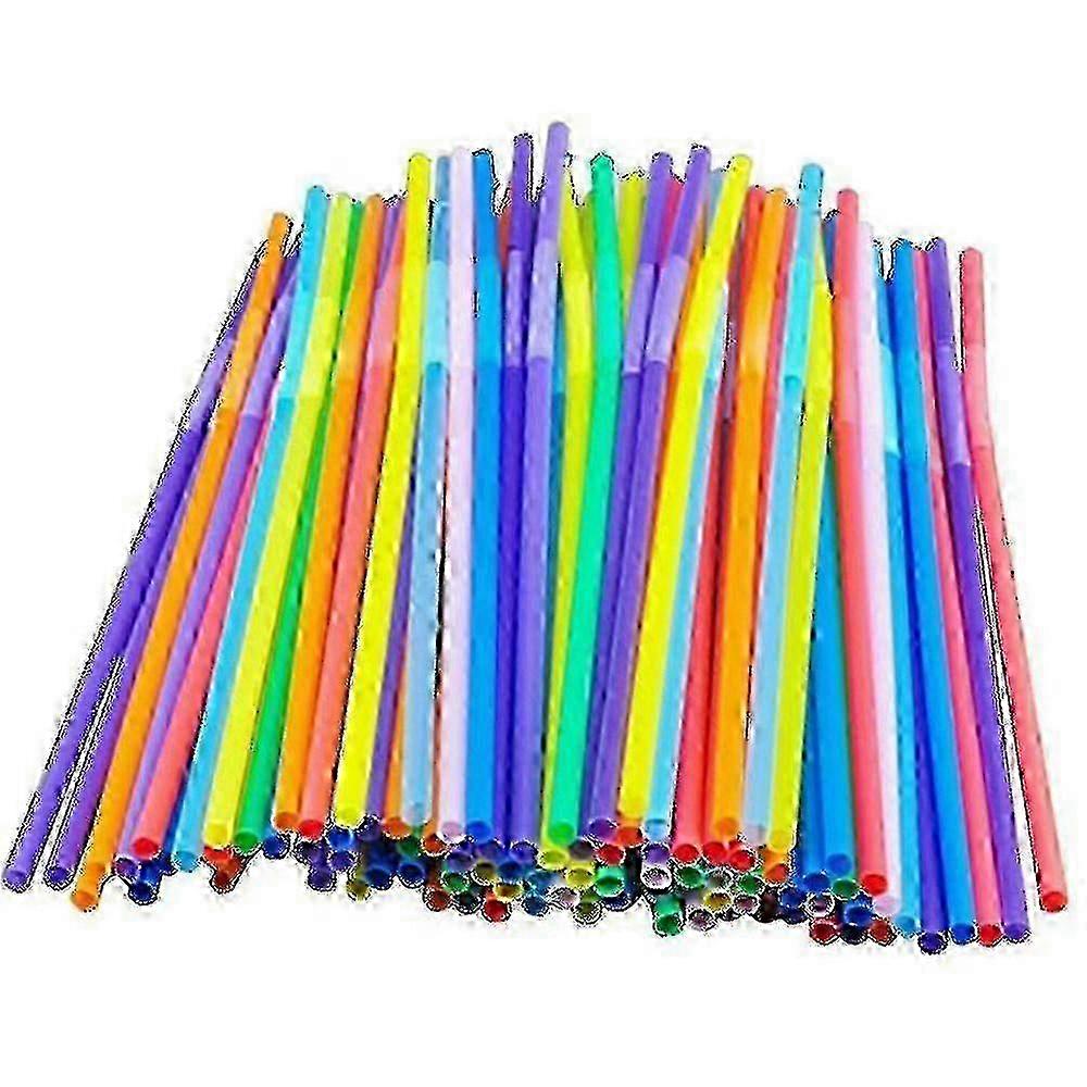 Assorted Colour Bendable Straws