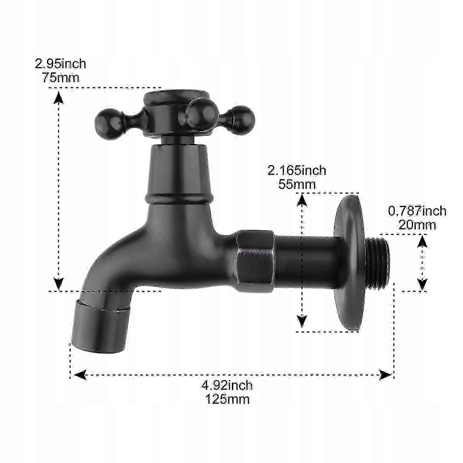 Brass Wall-Mounted Cold Tap
