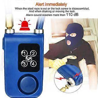Alarm Lock Anti Theft Chain Lock Chain Lock Smart Alarm Lock Y787 Smart Alarm Lock AntiTheft Chain Lock for Bike Gate Blue