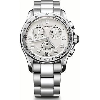 Victorinox Chrono Classic Quartz Analog Men Orologio con Bracciale in acciaio instanoso V241499