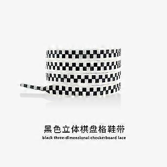 Classic Flat Checkerboard Shoelaces for Sneakers AF1 Wave Shoelace Sports Casual Canvas Basketball Tennis Shoe Laces Women Man