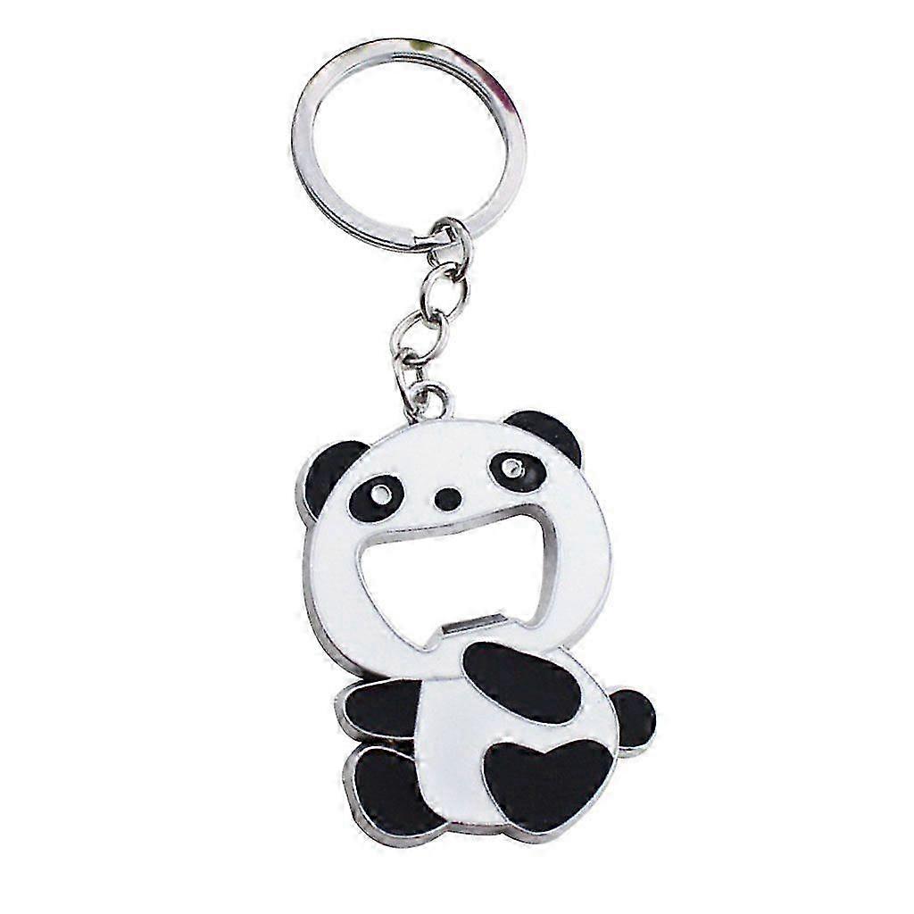 Compact Panda Bottle Opener Keychain
