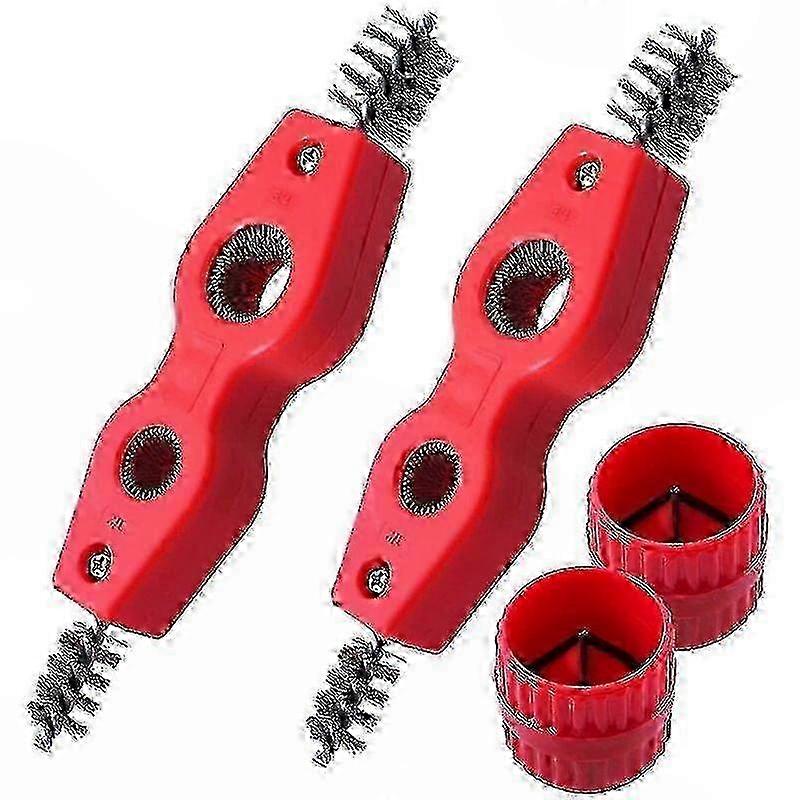 Double-Head Copper Pipe Cleaning Brush and Polishing Chamfer Tool