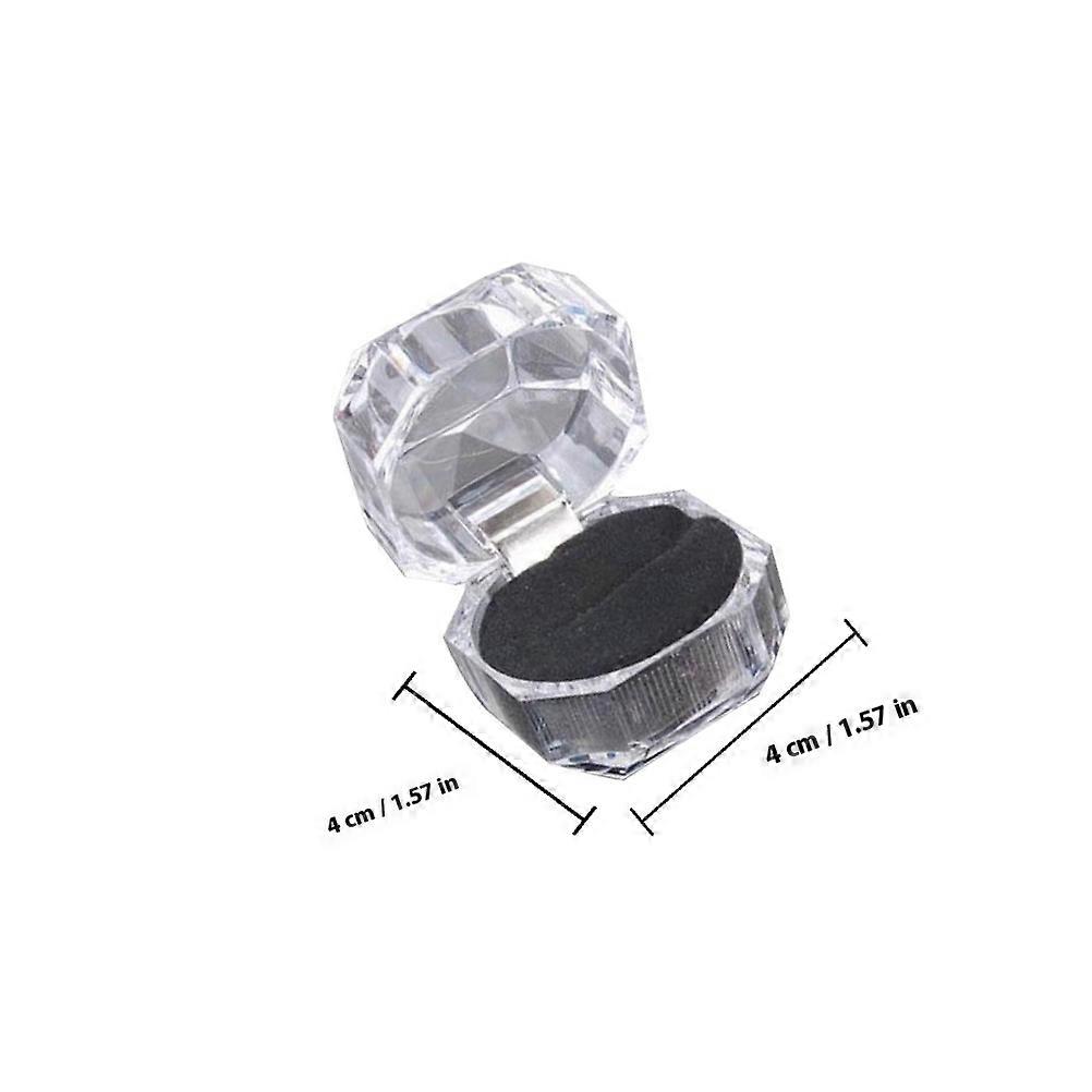 Crystal Ring Organizer for Proposal Use with 10Pcs Ring Cases