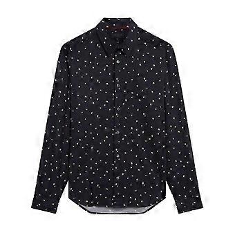 Ted Baker Mens Floral Slim Long-Sleeved Shirt