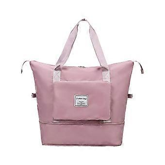 Foldable Travel Duffel Bag with Wet Pocket, Lightweight Expandable Gym Bag Carry On