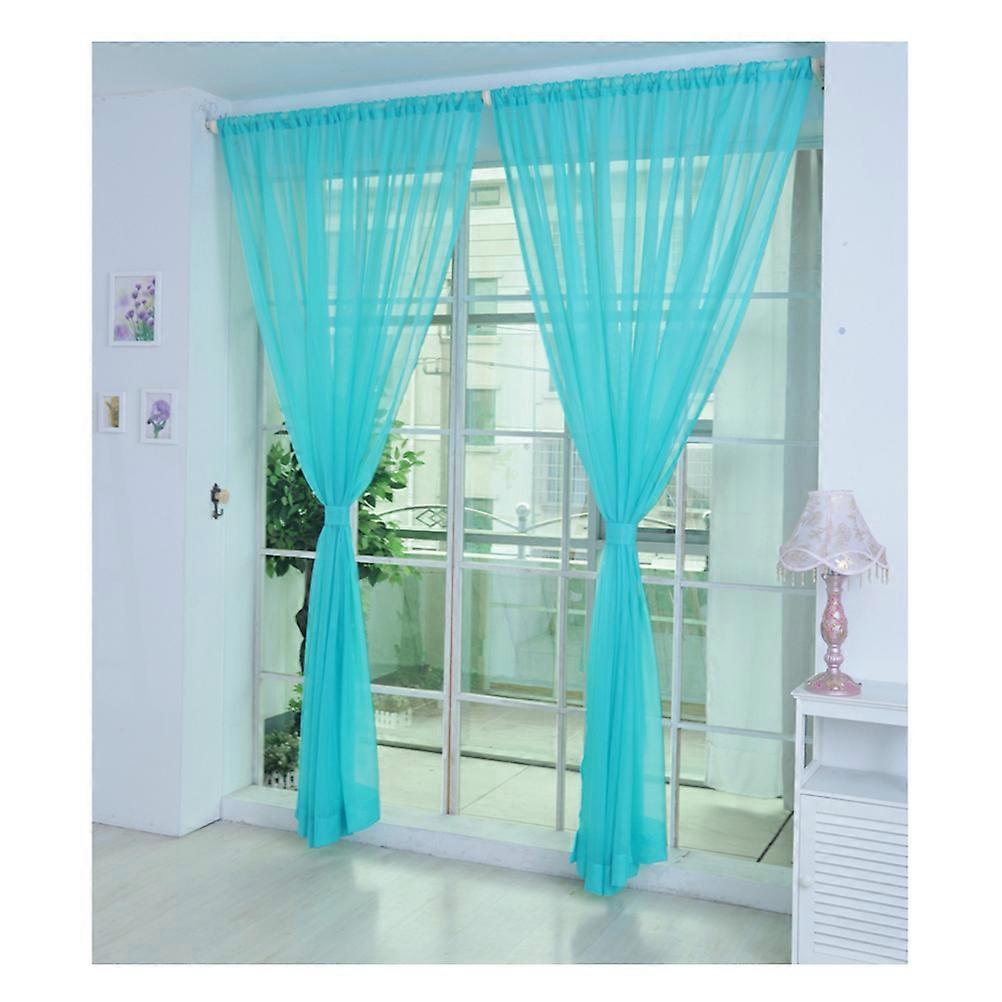 Transparent Curtains Window Screen for Kitchen Rod Pocket Set