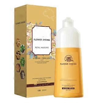 2025 Japanese Petal Rose Hair Dye Shampoo Brown, LongLasting Natural Hair Color with Plant Extracts