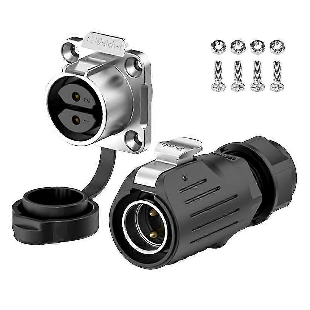 2-Pin IP68 Quick-Connect Circular Plug