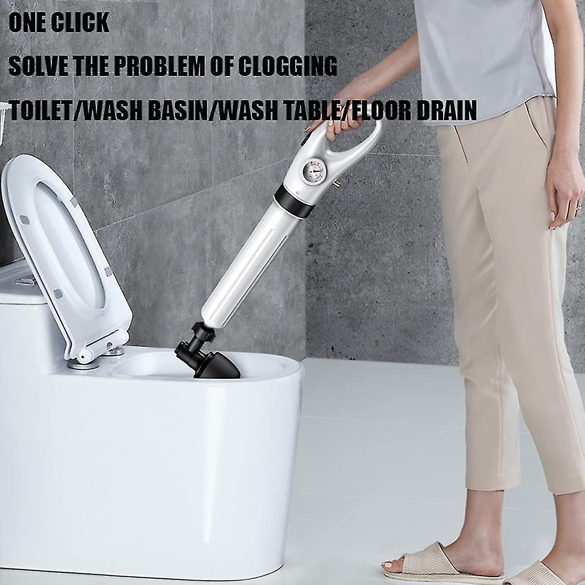 Pxcl Toilet Unclog, Powerful Suction Cup Unclog, Drain Unclog With 3 Different Suction Cups And Inflator For Cleaning Sink, Bathtub, Washbasin, S