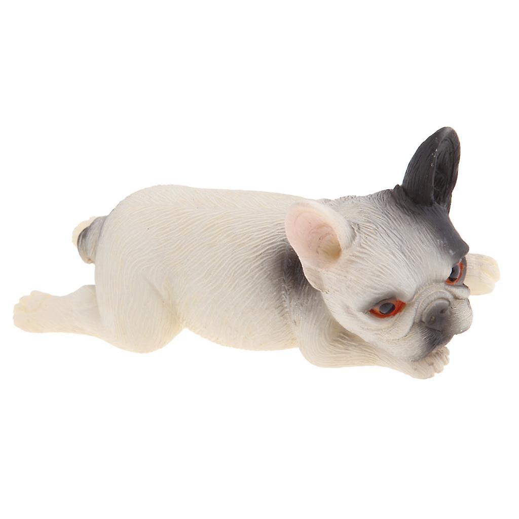 French   Figurine Model Garden Home Decor Black White Forward Lunging