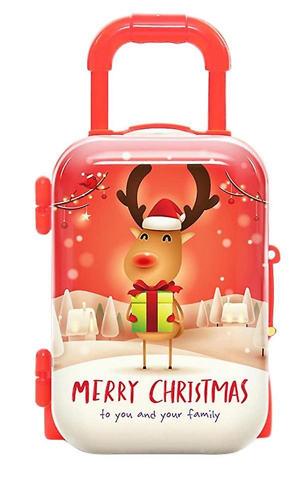 Xmas Decor Deer Fashion Metal Mini Suitcase
