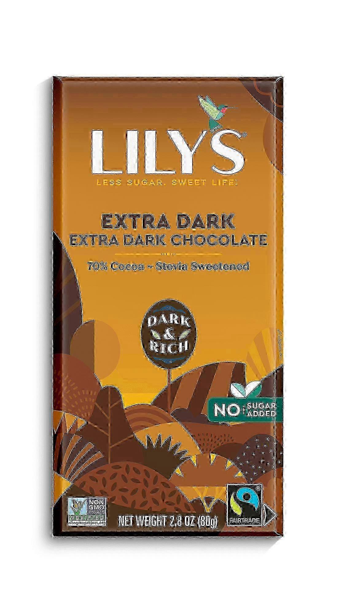 Lily's 70% Cocoa Extra Dark Chocolate Bar, 2.8 Oz
