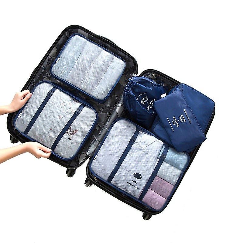 Set di borse per l'organizzazione, 6 pezzi-blu scuro