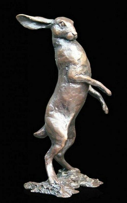 Small Hare Standing Figurine By Allianceinteriorsltd