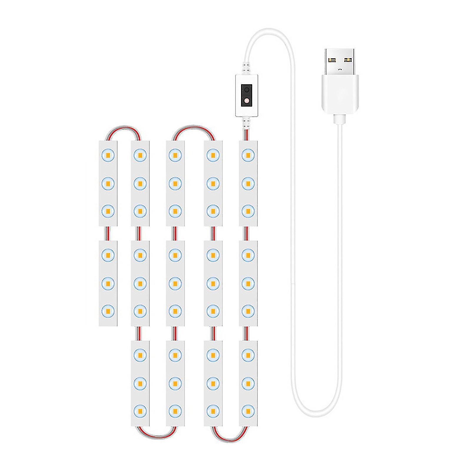 1 Led Mirror Lights (mirror Not Included) 1 1.5m Usb Cable 14pcs