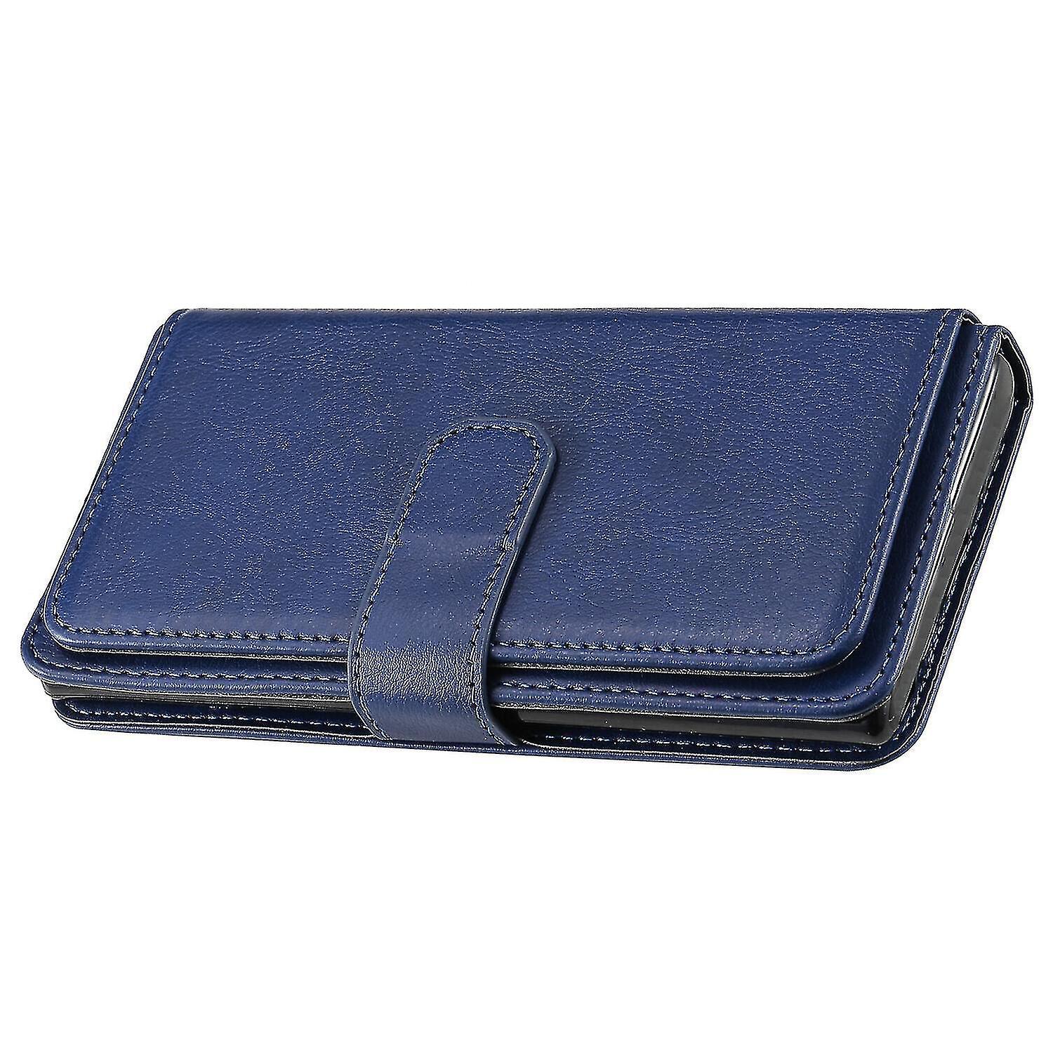 Compatible With Oppoa15/a15s Case Retro Leather Wallet Flip Magnetic Cover 10 Card Holder - Blue