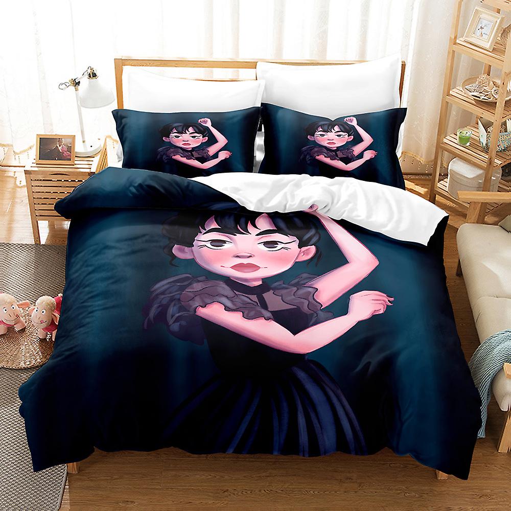 Hot 3d 2 Or 3 Piece Set Wednesday Adams Series Duvet Cover Bedding Set Birthday Christmas Gift Zz24