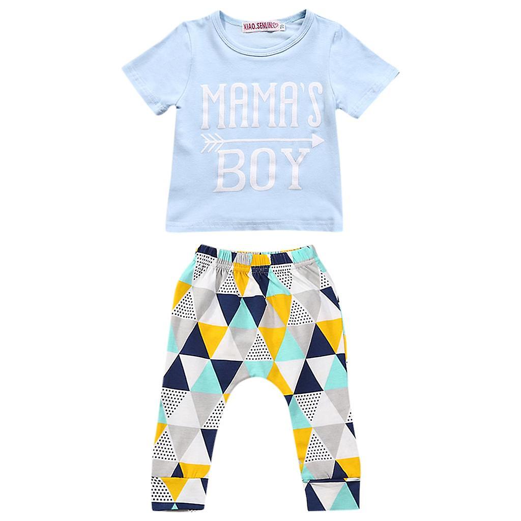 Nyfödd Baby Pojke Toppar + Långbyxor Kläder Kläder Set 6-9 månader