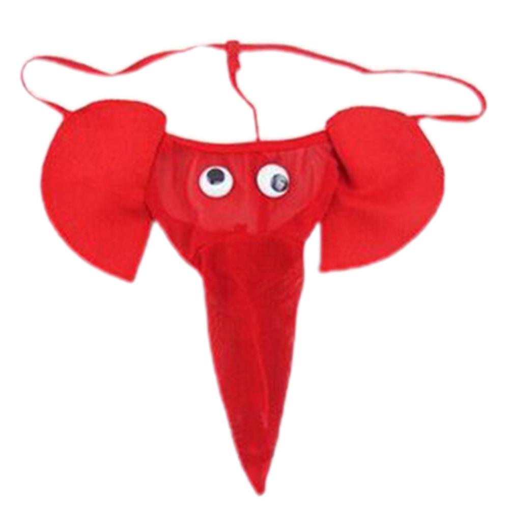Mäns tecknade elefantunderkläder G-string andningsbara T-back stringtrosor för män