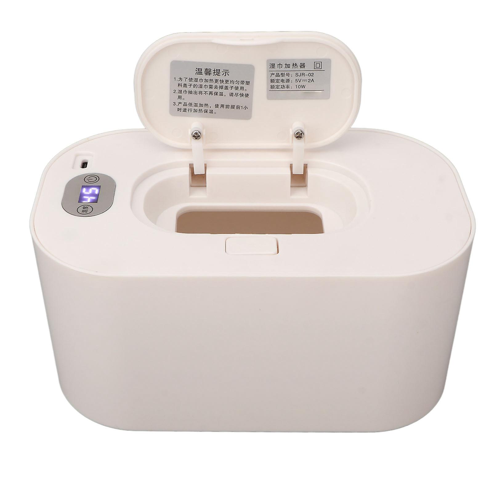 Wet Wipe Warmer Large Capacity LED Screen Portable Uniform Heating Adjustable Heated Wipes Dispenser