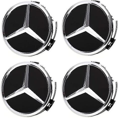 4 Pz Copri Tappi Centrali Ruota (75 mm / 2,95 pollici), Coprimozzo Cappucci Centrali Cerchio Per Mercedes Benz