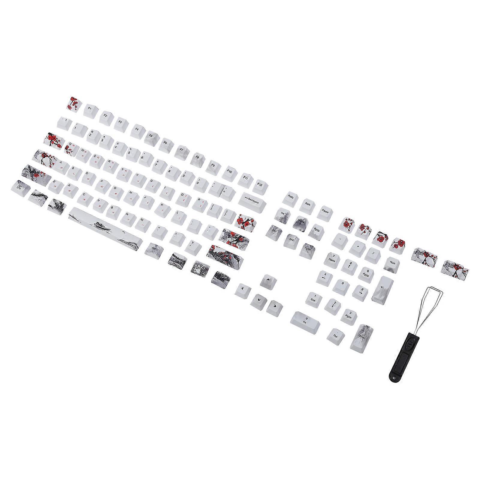 Keycaps PBT 5Sided Sublimation 110 Keys Keyboard Caps for Mechanical Optical Keyboards(English Korean )