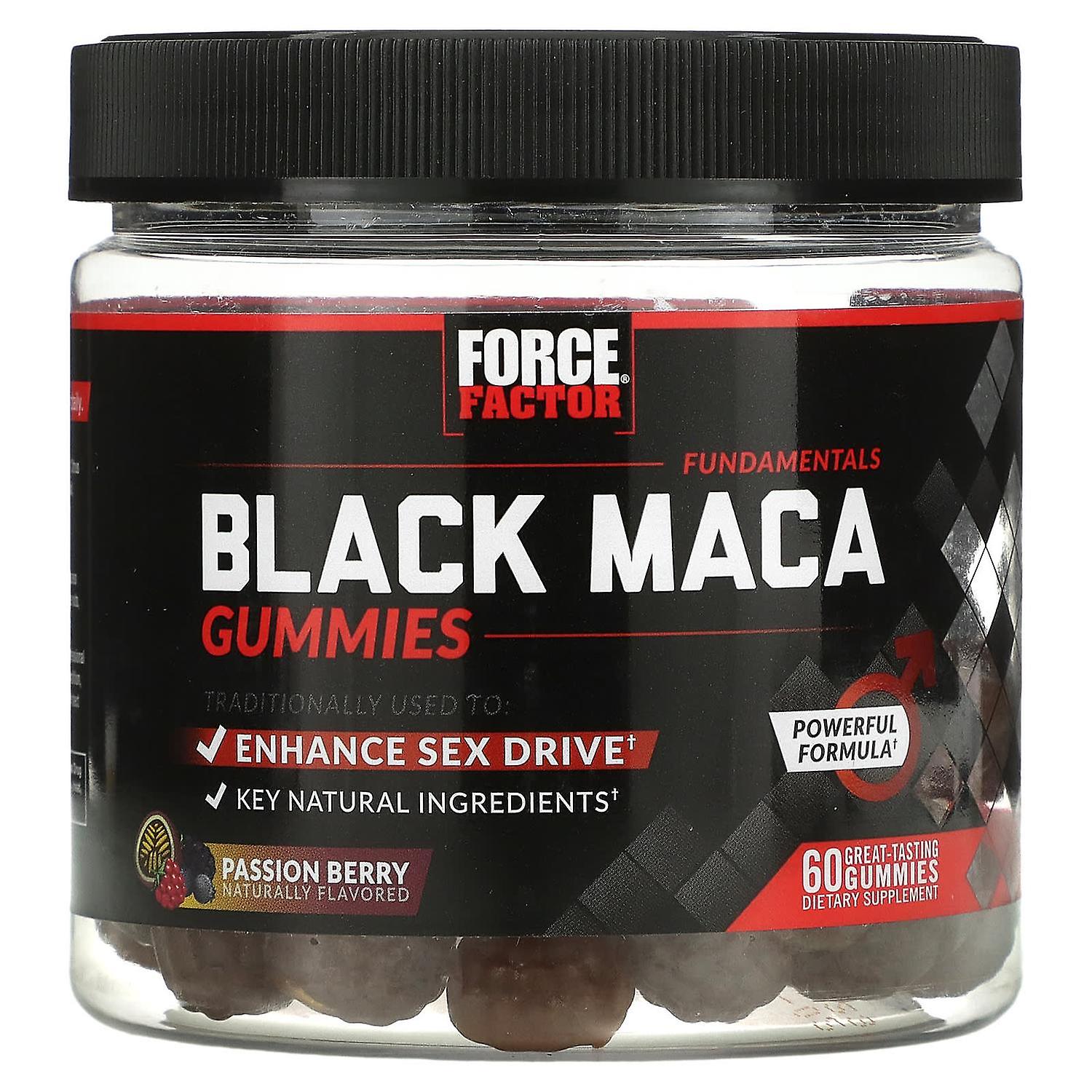 Force Factor, Fundamentals, Black Maca, Passion Berry, 60 Gummies