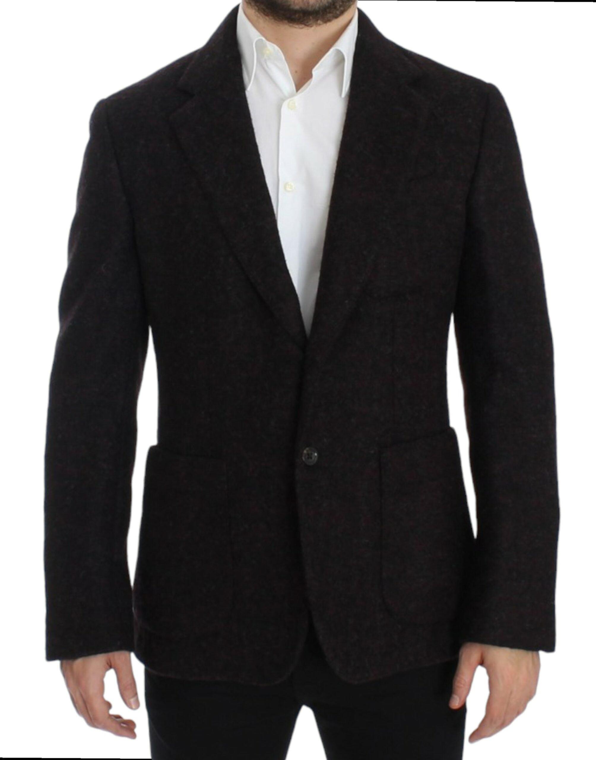 Dolce & Gabbana Men's Bordeaux Alpaga Two Button Blazer