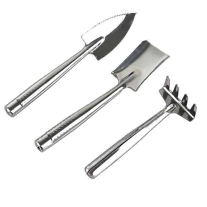 Garden Tools Stainless Steel Set(3pcs, Silver)
