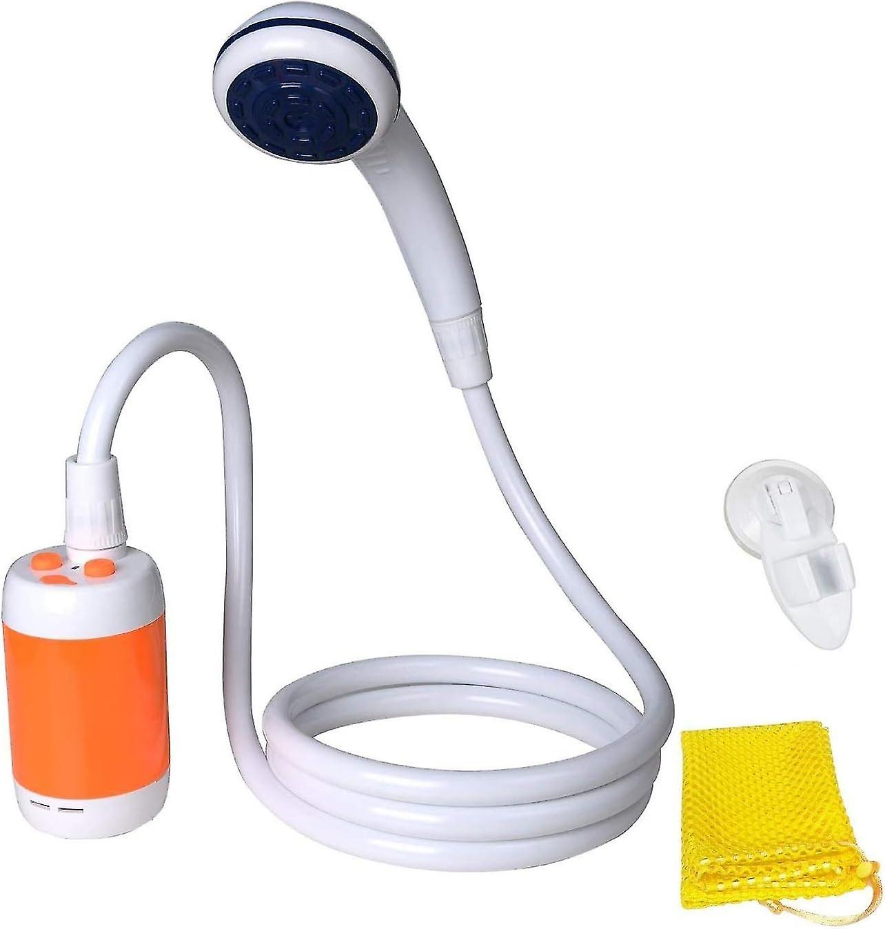 Portable Shower Camping Shower with Stop Valve Shower Head and Built-in 4800mAH Battery