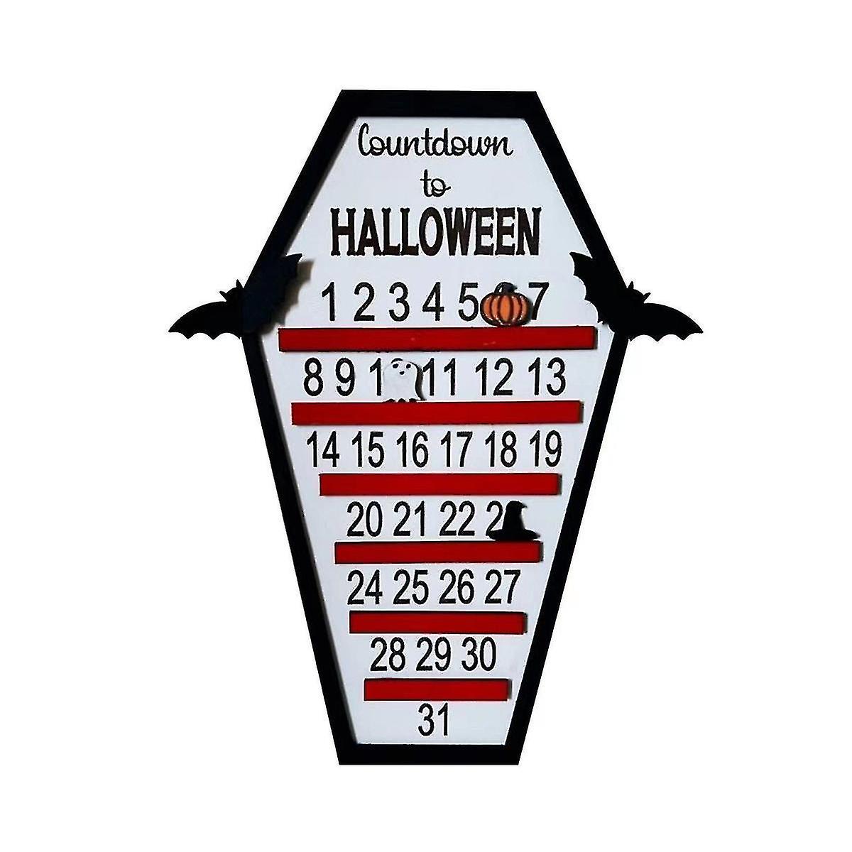 Halloween Calendar, 31 Days Happy Halloween Coffin Calendar Countdown Calendar With Cutting Three D