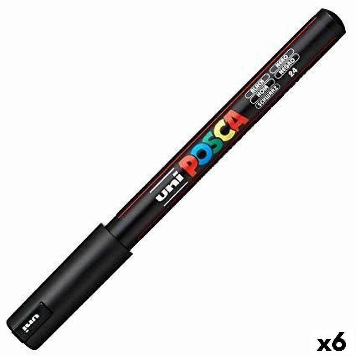 Marker pen/felt-tip pen POSCA PC-1MR Black (6 Units)
