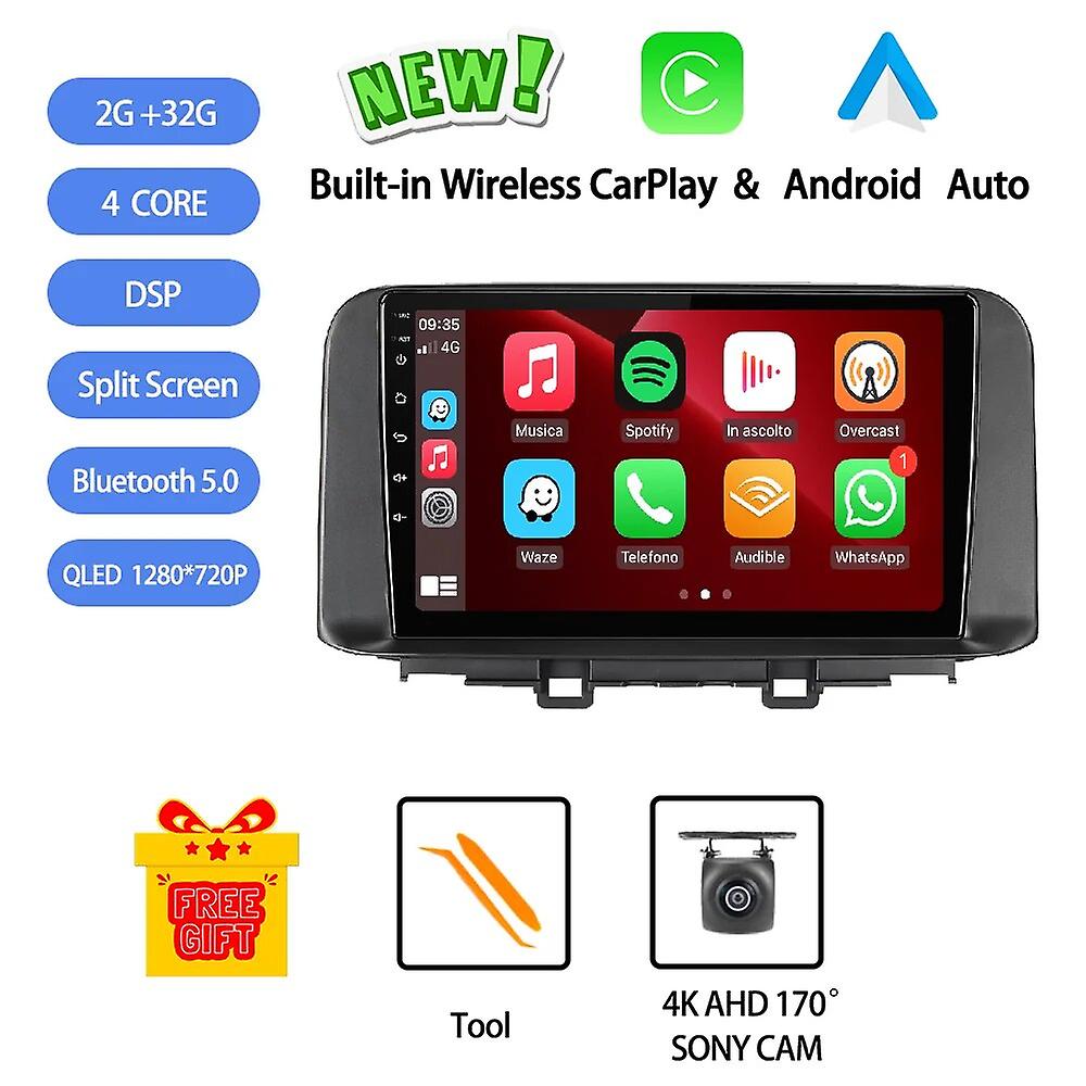 Android 13 For Hyundai Encino Kona 2018 - 2019 Car Radio Stereo Multimedia Video Player Navigation Gps Wireless Carplay Auto Rds