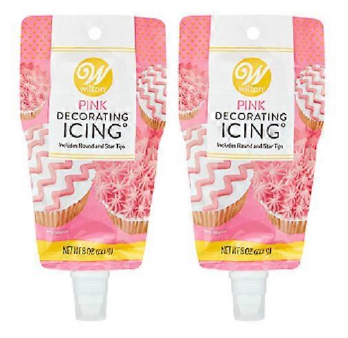 Wilton Dekoration Zuckerguss Rosa 2er Pack