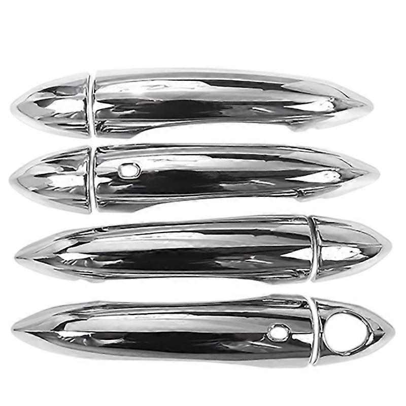 8Pcs Car Door Handle Auto Accessories Preventing From Scratching Handle Shiny silver for 2017-2020