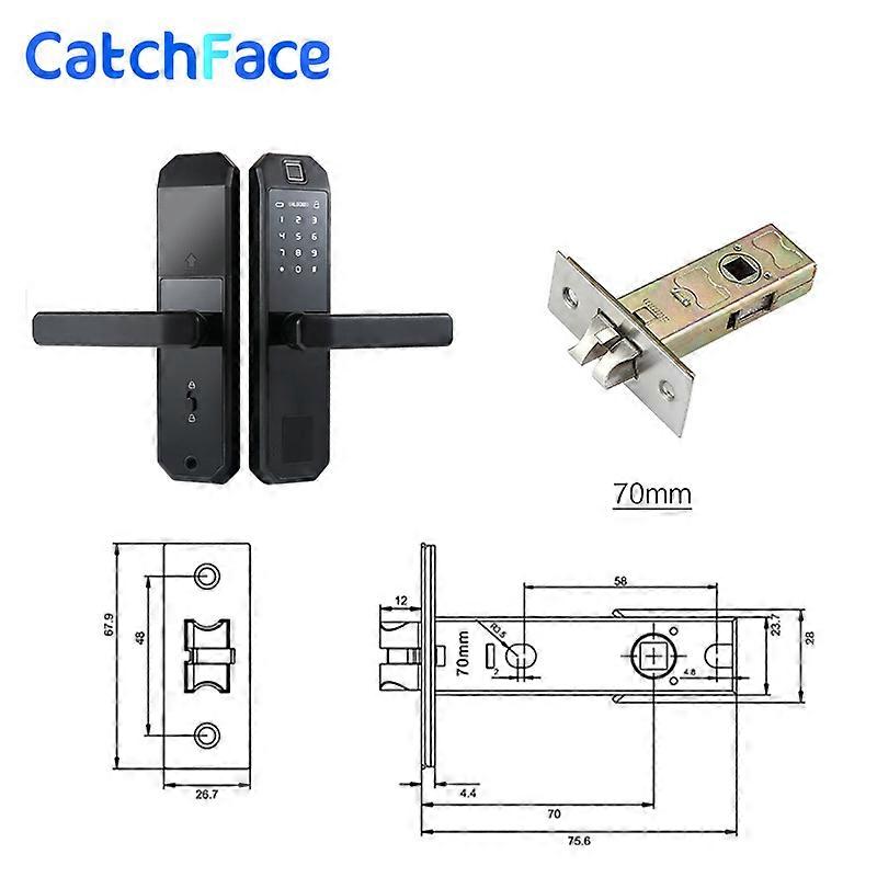 Ttlock App Fingerprint Door Lock Smart Wifi Card Digital Code Electronic Door Lock Home Security Mortise Lock