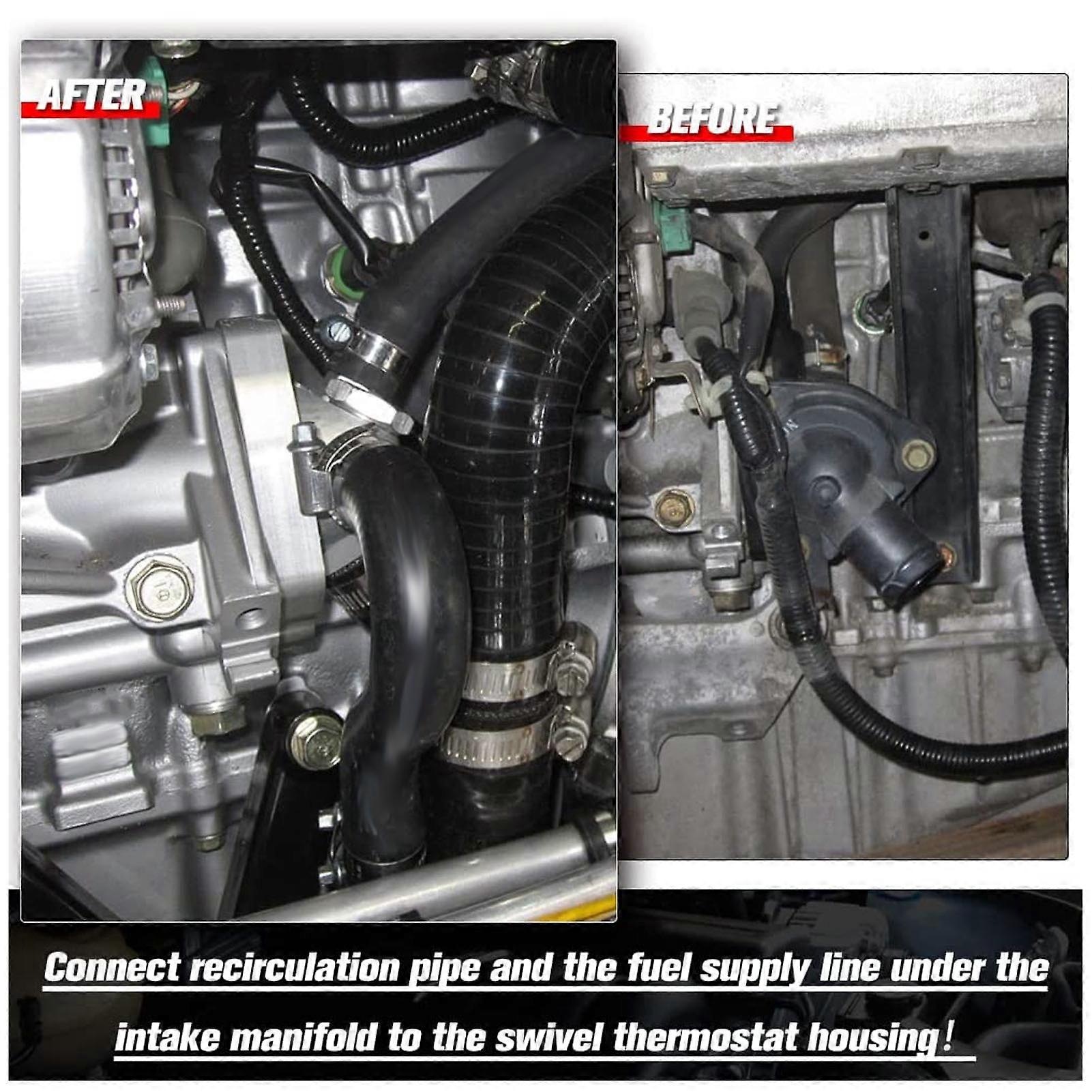 Automotive Replacement Radiator Hoses Swivel Neck Thermostat Housing For K Series K20 K24 Radiator Hose K Swap Silver Color-in Thermostat For House Heat Only - Foto 8