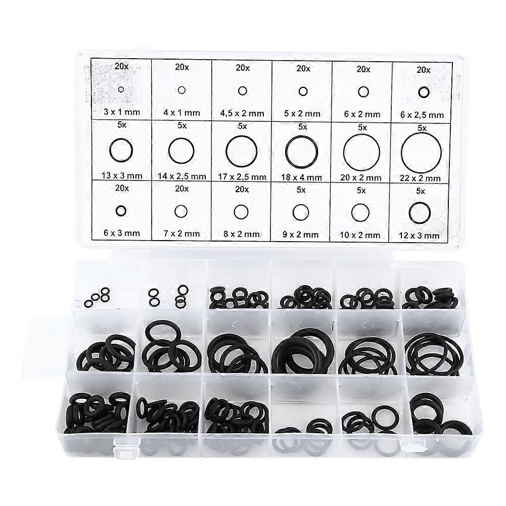 225pcs Assorted Rubber O Ring Washer Seals Gasket Assortment Set for Car