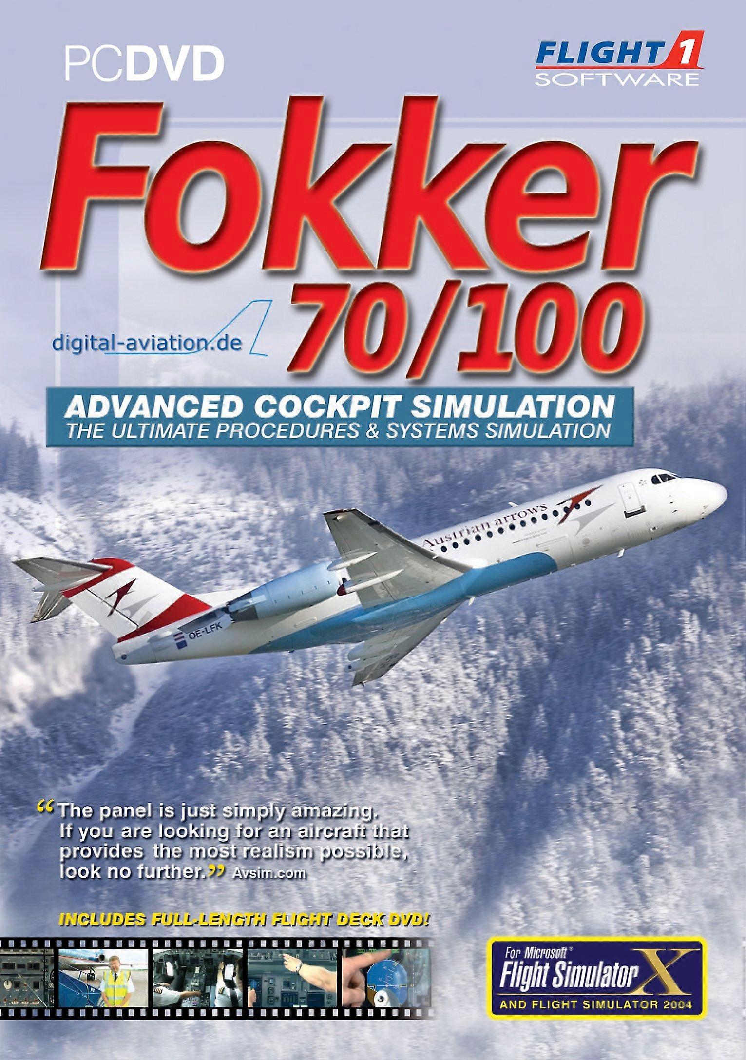 Fokker 70100 Add-On for FS 2004  FSX (PC CD) - New & Sealed