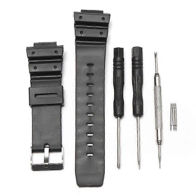 Pulseira de Relógio de Borracha de Silicone Fosco de 25mm Para Substituição de Choque CASIO G Nova