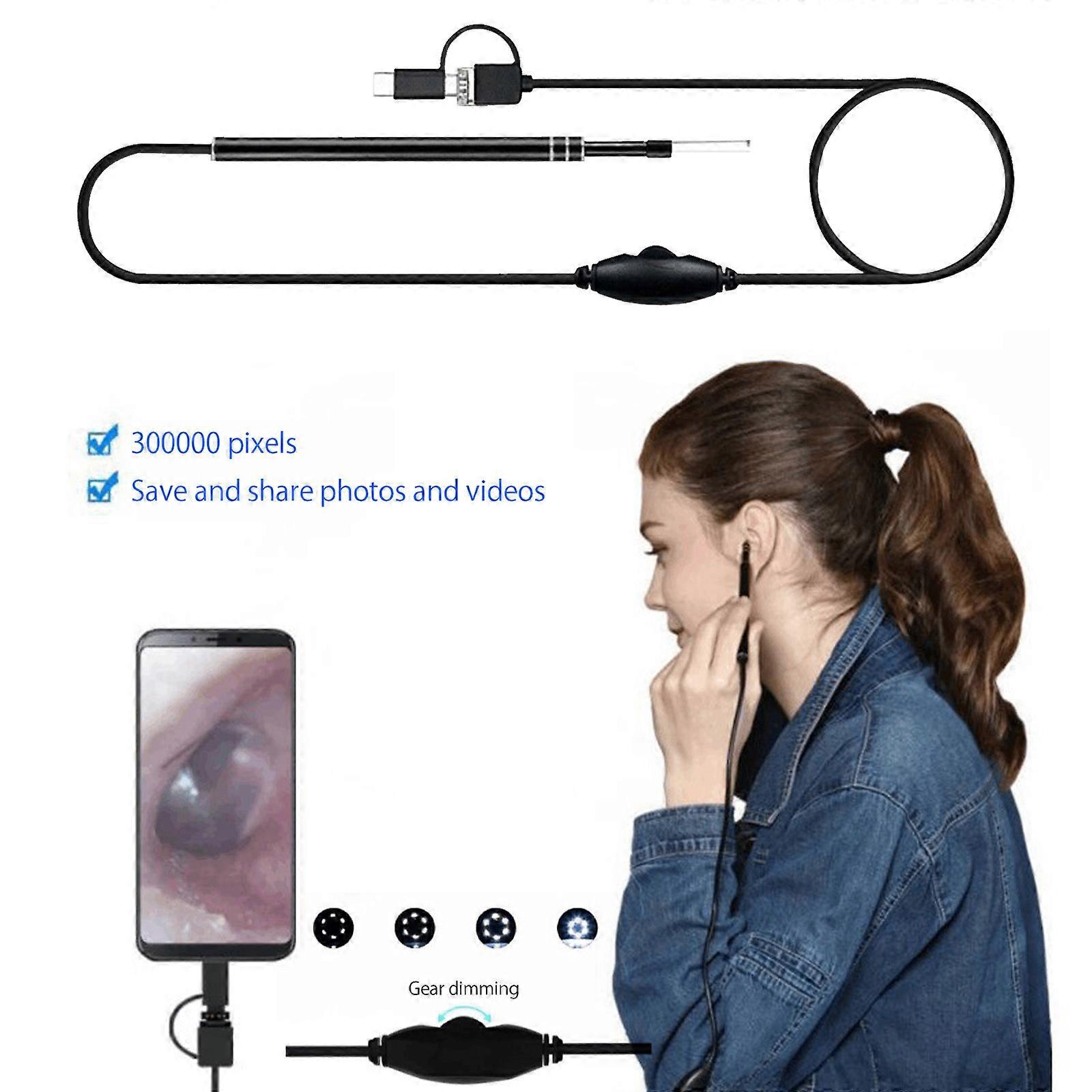 HD Visual Ear Spoon Endoscope Ear Cleaning Artifact Cleaner Visual Otoscope