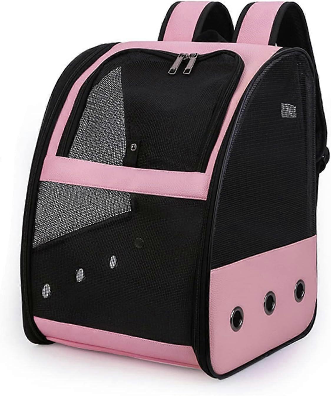 Carrier Bag Dogs and Cats Mesh Backpack for Pets Foldable and Breathable Backpack with Metal Structure, Stable and Comfortable Basket for Travel by Tr
