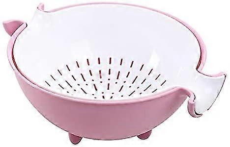 Multifunctional Bowl Strainer,double Layered Rotating Vegetable Drain Basket, 2-in-1 Drain Basin
